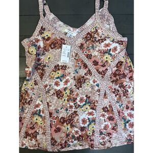 NWT Babydoll Tank Top Size‎ XS Women's Floral Sleeveless Y2K Romantic Whimsical